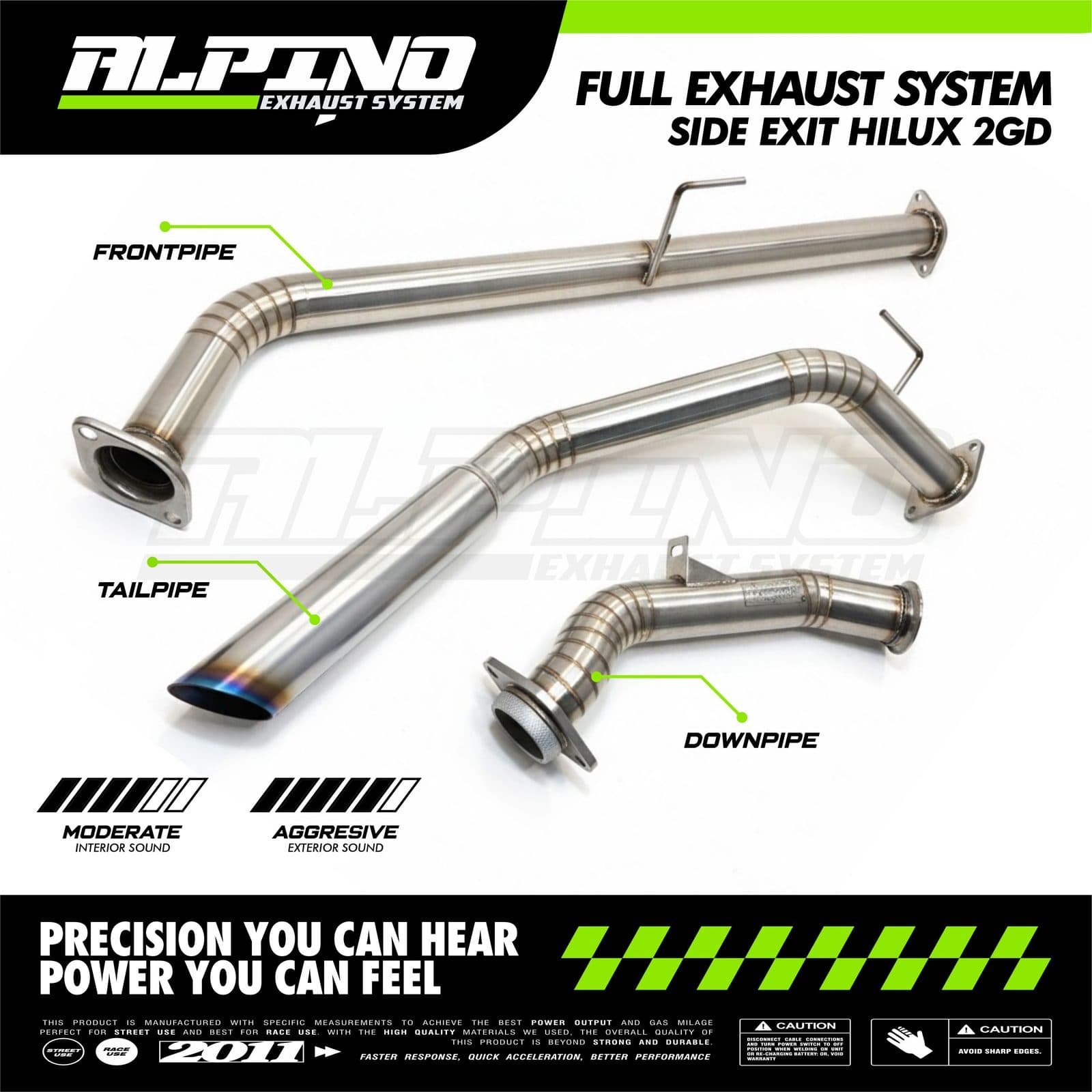 Full System Side Exit Hilux 2GD